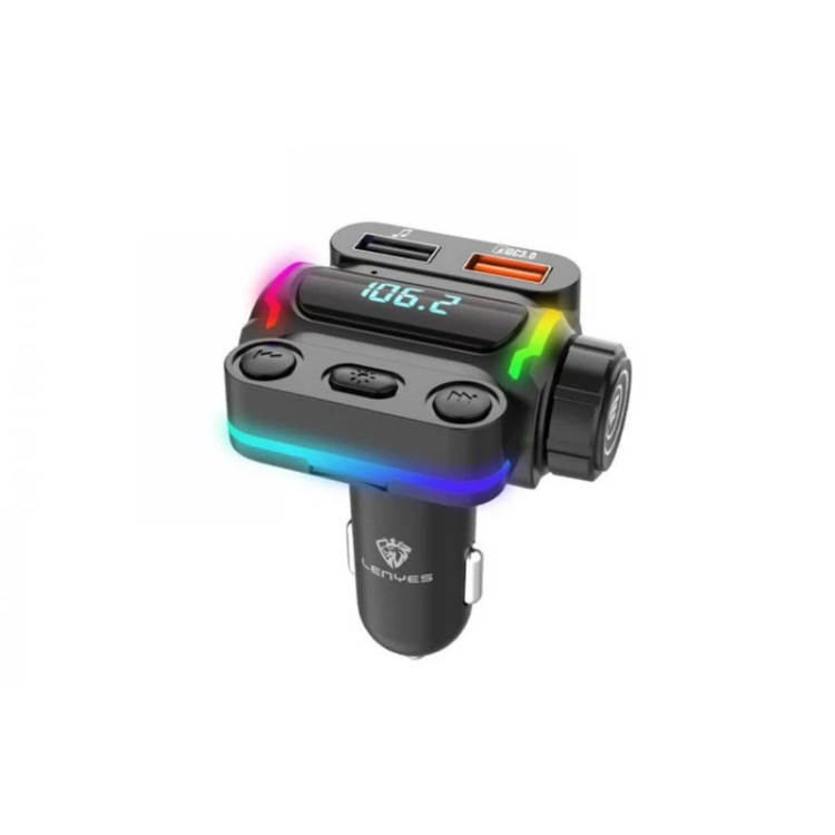 شارژر فندکی وایرلس و پلیر فندکی سه پورت مدل CA886 برند Lenyes