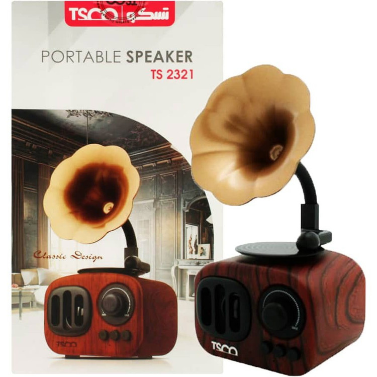 اسپیکر بلوتوثی تسکو مدل TS 2321 - کلاسیک (گرامافون)