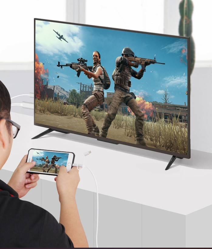 کابل تبدیل MHL HDTV مدل 3in1 مخصوص انتقال تصویر موبایل به تلویزیون